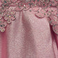 Gold Trim Lace Glitter Girl Party Dress by Cinderella Couture USA 5103