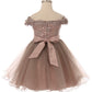 Off the Shoulder Floral Lace Tulle Baby Party Dress by Cinderella Couture USA AS9085B