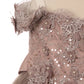 Off the Shoulder Floral Lace Tulle Baby Party Dress by Cinderella Couture USA AS9085B