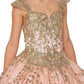 Cinderella Couture USA AS8024 Shiny Satin Tulle Mini Quince