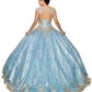 Cinderella Couture USA AS8024J-blue Sequin Satin Quinceanera Dress