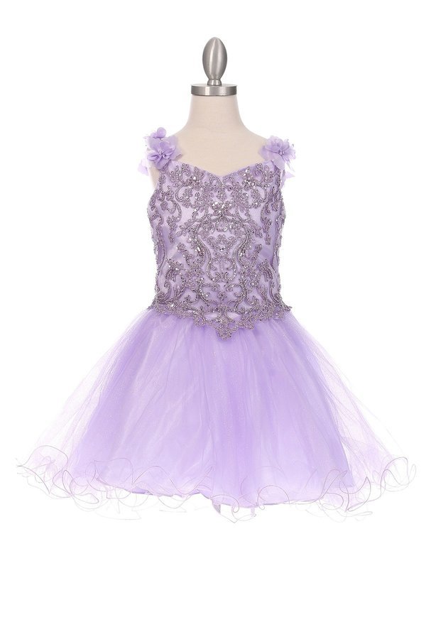 Floral Lace Tulle Girl Party Dress by Cinderella Couture USA AS5130