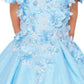 Off the Shoulder Floral Lace Tulle Girl Party Dress by Cinderella Couture USA AS5120