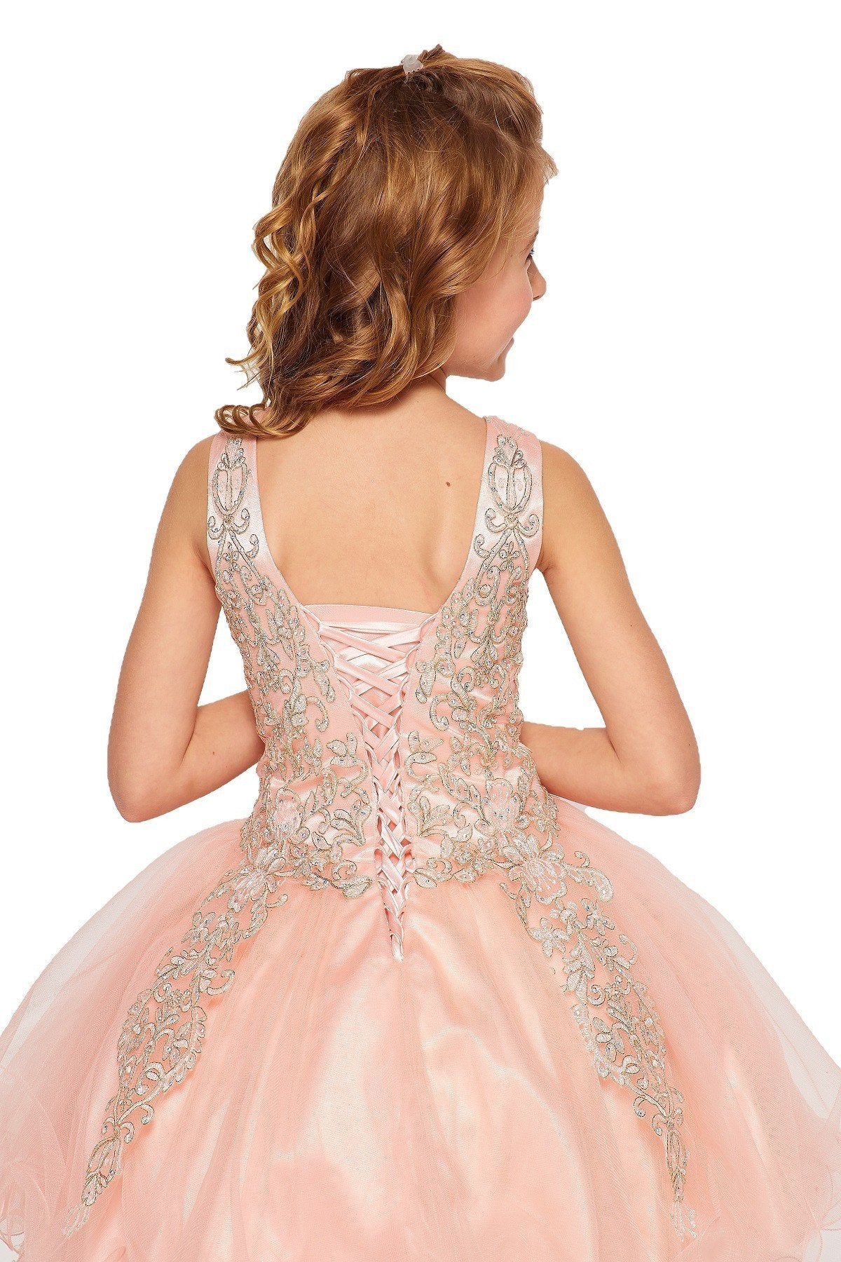 Sequin Tulle Girl Party Dress by Cinderella Couture USA AS5110