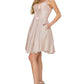 Glitter Metallic Short Party Dress by Cinderella Couture USA AS8011J-ROSEGOLD