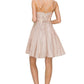 Glitter Metallic Short Party Dress by Cinderella Couture USA AS8011J-ROSEGOLD