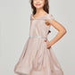 Off the Shoulder Metallic Girl Party Dress by Cinderella Couture USA AS8012