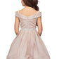 Off the Shoulder Metallic Girl Party Dress by Cinderella Couture USA AS8012
