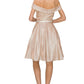 Metallic Short Party Dress by Cinderella Couture USA AS8012J-ROSEGOLD