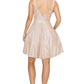 Metallic Short Party Dress by Cinderella Couture USA AS8013J-ROSEGOLD