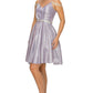 Metallic Short Party Dress by Cinderella Couture USA AS8014J-LILAC