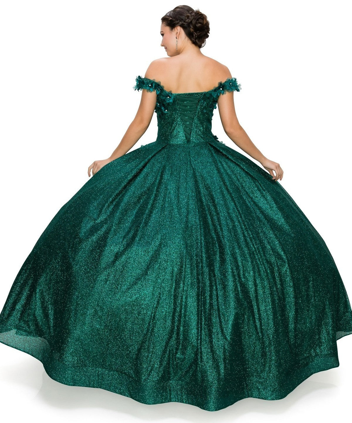 Off the Shoulder Lace Tulle Quinceanera Dress Cinderella Couture USA AS8020J-HG