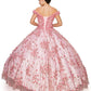 Off the Shoulder Lace Tulle Quinceanera Dress by Cinderella Couture USA AS8021J-DROSE