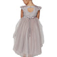 Cap sleeve Glitter Top, High Low Tulle Girl Party Dress by Cinderella Couture USA AS5072