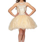 Halter Rhinestone Tulle Girl Party Dress by Cinderella Couture USA 5090