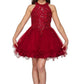 Halter Rhinestone Lace Girl Party Dress by Cinderella Couture USA AS5100
