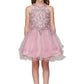 Halter Rhinestone Lace Girl Party Dress by Cinderella Couture USA AS5100