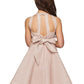 Metallic Rhinestone Halter Party Dress by Cinderella Couture USA 5085