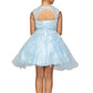 Halter Lace Stone Tulle Party Dress by Cinderella Couture USA 5083