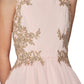Chiffon Rhinestone Satin Party Dress by Cinderella Couture USA AS5069
