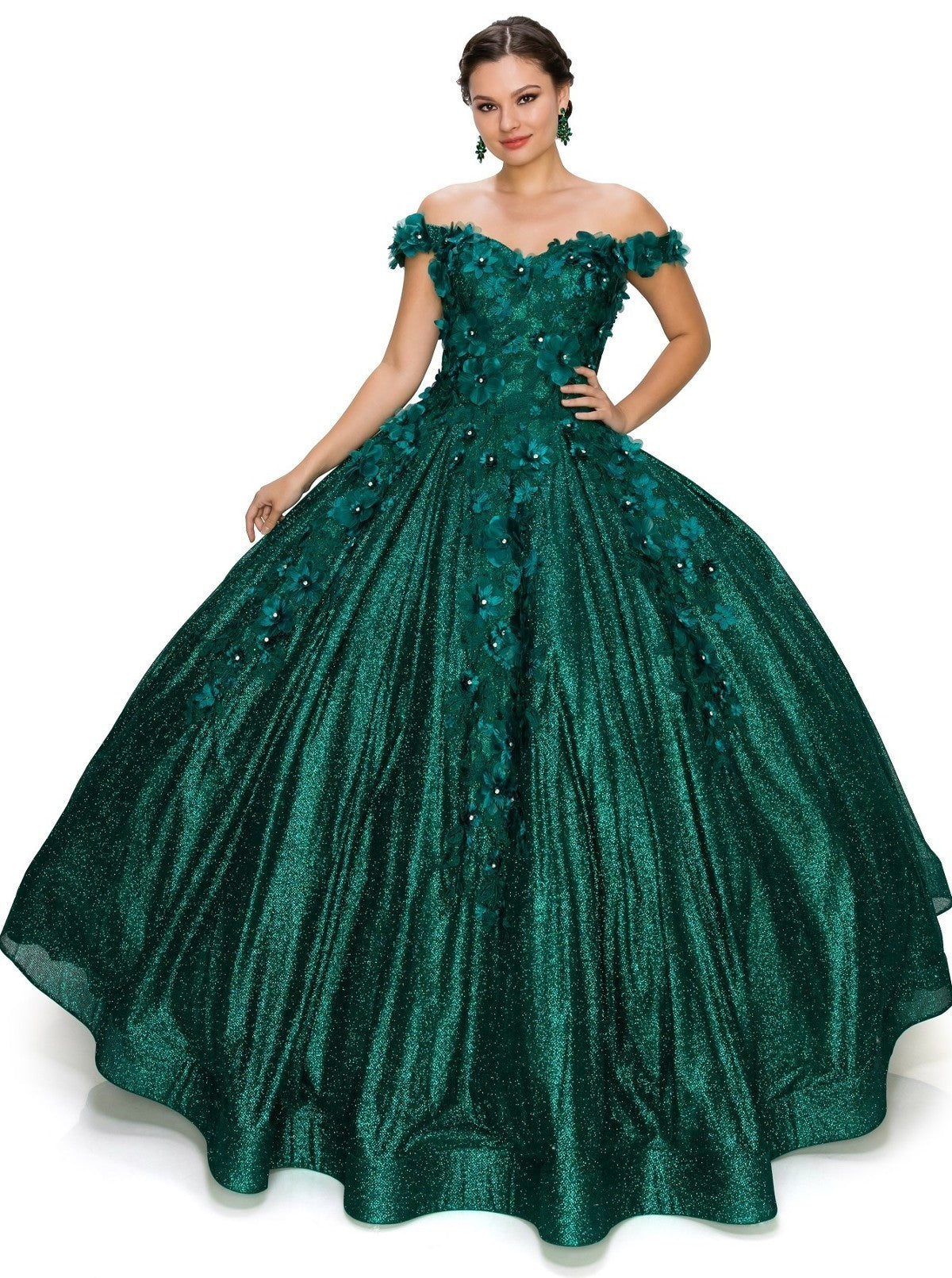 Off the Shoulder Lace Tulle Quinceanera Dress Cinderella Couture USA AS8020J-HG