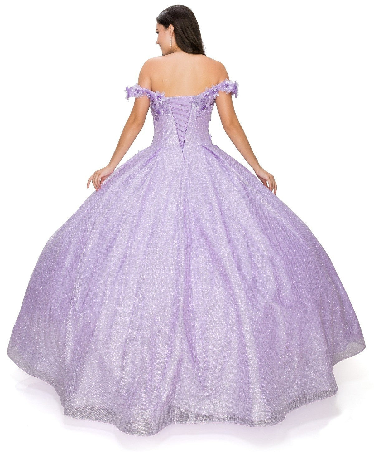 Cinderella Couture USA AS8020J-lilac Sequin Tulle Quinceanera Dress