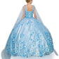 Floral Lace Tulle Quinceanera Dress by Cinderella Couture USA AS8030J