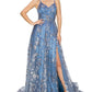 Sequin A-line Gown by Cinderella Couture USA AS8022J-dblue - Special Occasion/Curves