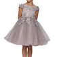 Off the Shoulder Floral Lace Tulle Girl Party Dress by Cinderella Couture USA AS9085