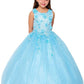 Floral Sequin Tulle Girl Mini Quince by Cinderella Couture USA AS5107