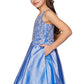 Gold Trim Lace Glitter Girl Party Dress by Cinderella Couture USA 5103