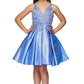 Gold Trim Lace Glitter Girl Party Dress by Cinderella Couture USA 5103