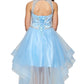 Halter Pearl Jewel Beaded Tulle Girl Party Dress by Cinderella Couture USA AS5101