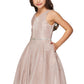 Shiny Metallic Girl Party Dress by Cinderella Couture USA AS8013