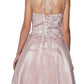 Halter Perl Beaded Mesh Satin Girl Party Dress by Cinderella Couture USA 8500
