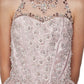 Halter Perl Beaded Mesh Satin Girl Party Dress by Cinderella Couture USA 8500