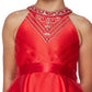 Halter Rhinestone Girl Party Dress by Cinderella Couture USA 5073