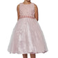 Floral & Pearls Satin Tulle Party Dress by Cinderella Couture USA AS5059