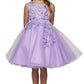 Pearl Beaded Floral Glitter Tulle Party Dress by Cinderella Couture USA AS9022