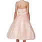 Pearl Bodice Satin Tulle Party Dress by Cinderella Couture USA AS5053