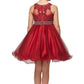 Rhinestone Pearl Beaded Lace Tulle Girl Party Dress by Cinderella Couture USA AS5013