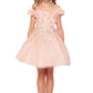 Off the Shoulder Floral Lace Tulle Girl Party Dress by Cinderella Couture USA AS5120