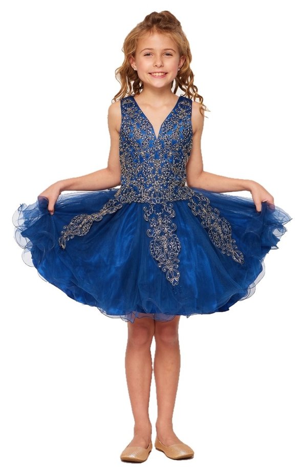 Sequin Tulle Girl Party Dress by Cinderella Couture USA AS5110