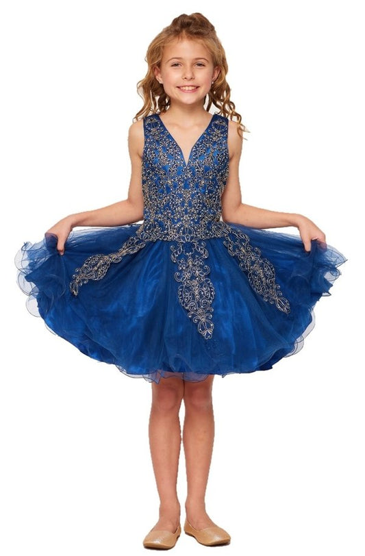 Sequin Tulle Girl Party Dress by Cinderella Couture USA AS5110