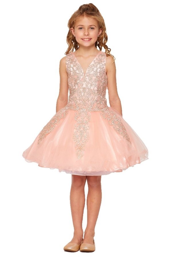 Sequin Tulle Girl Party Dress by Cinderella Couture USA AS5110