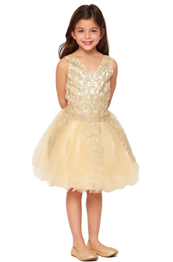 Sequin Tulle Girl Party Dress by Cinderella Couture USA AS5110