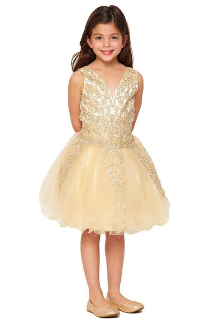 Sequin Tulle Girl Party Dress by Cinderella Couture USA AS5110