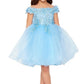 Off the Shoulder Floral Lace Tulle Girl Party Dress by Cinderella Couture USA AS9085