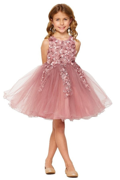 Floral Bodice Lace Girl Dress by Cinderella Couture USA AS9122