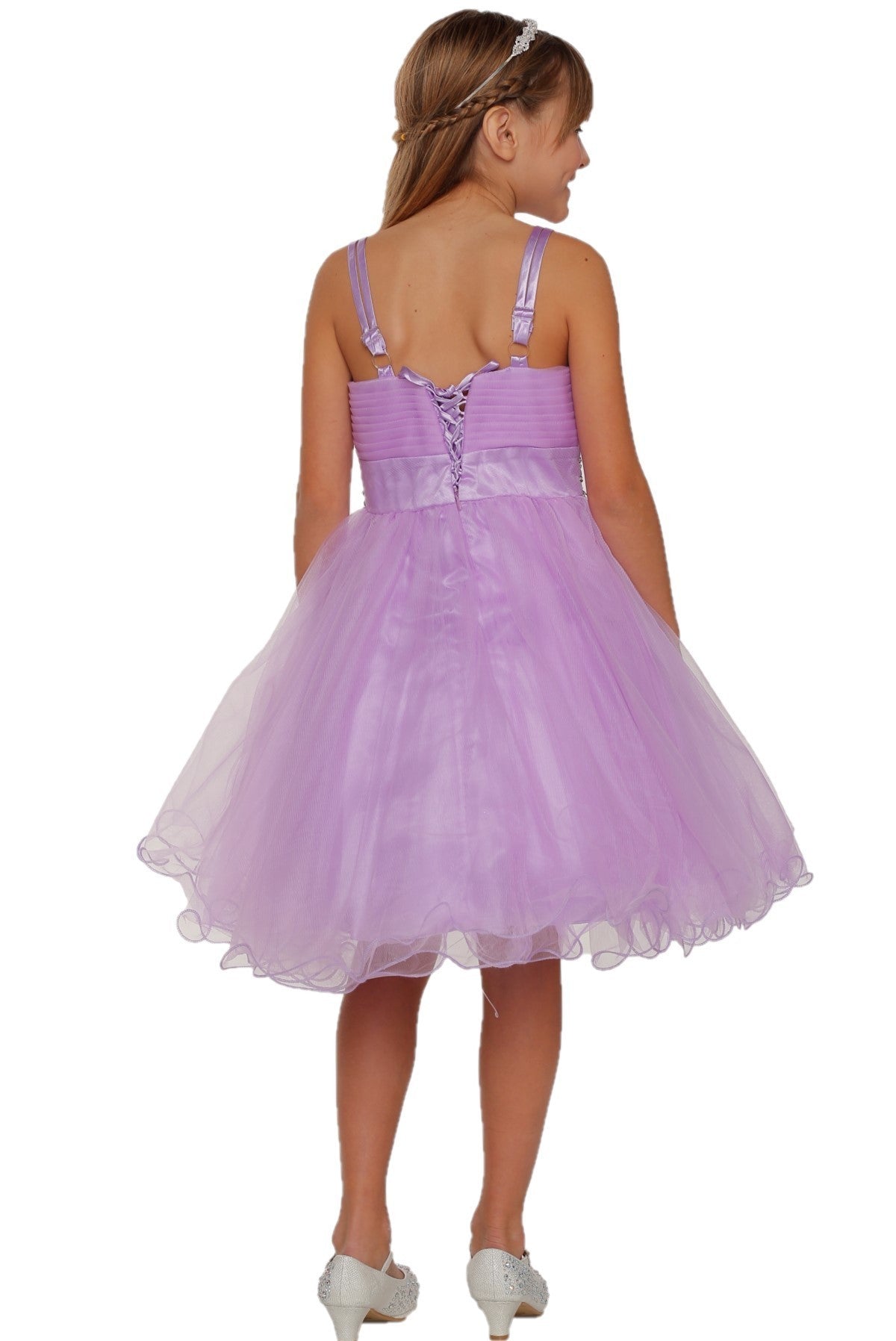 Beaded Tulle Girl Party Dress by Cinderella Couture USA AS65008